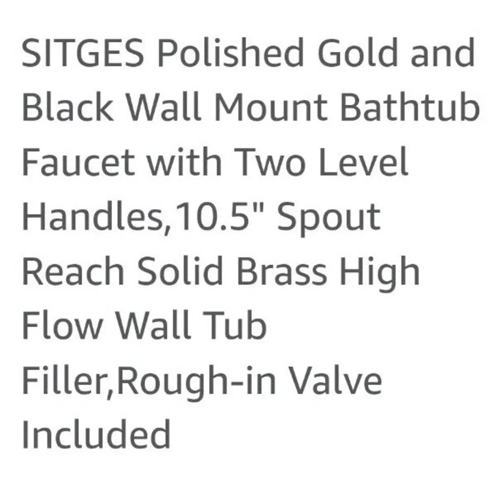 Sitges ST8008 Matte Black Double Handle Wall Mount Sink Faucet W/ Rough In Valve